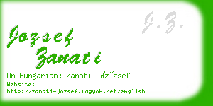 jozsef zanati business card